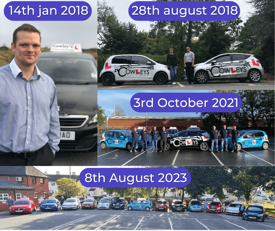 Cowley's School of Motoring growth from one car in 2018 to a full fleet
