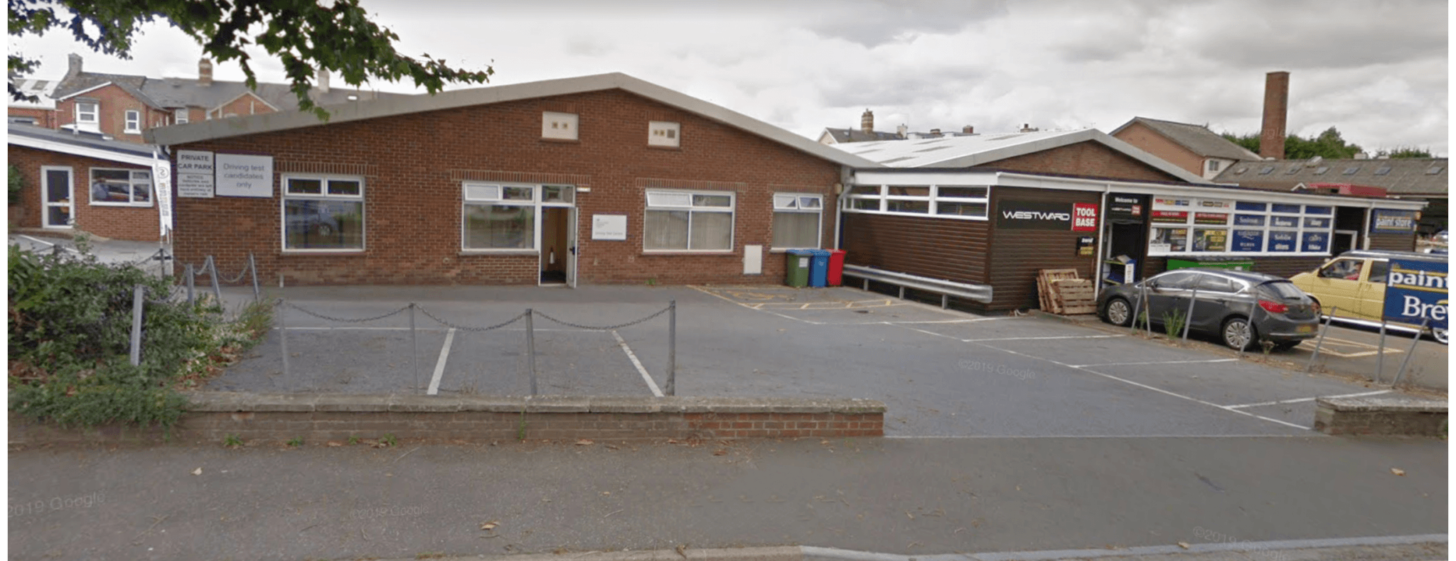 Newton Abbot driving test centre — where Cowley's pupils take their test
