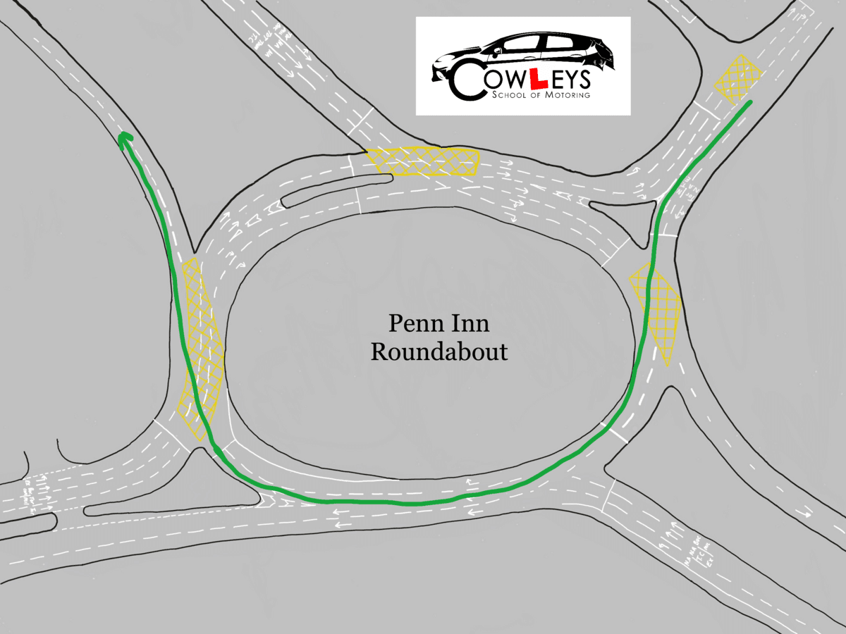 Penn Inn roundabout route map: Milber → Exeter
