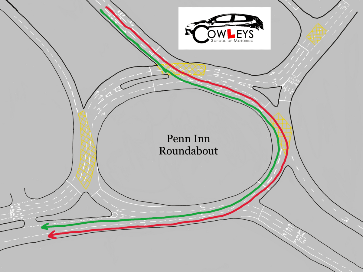 Penn Inn roundabout route map: Exeter → Newton Abbot