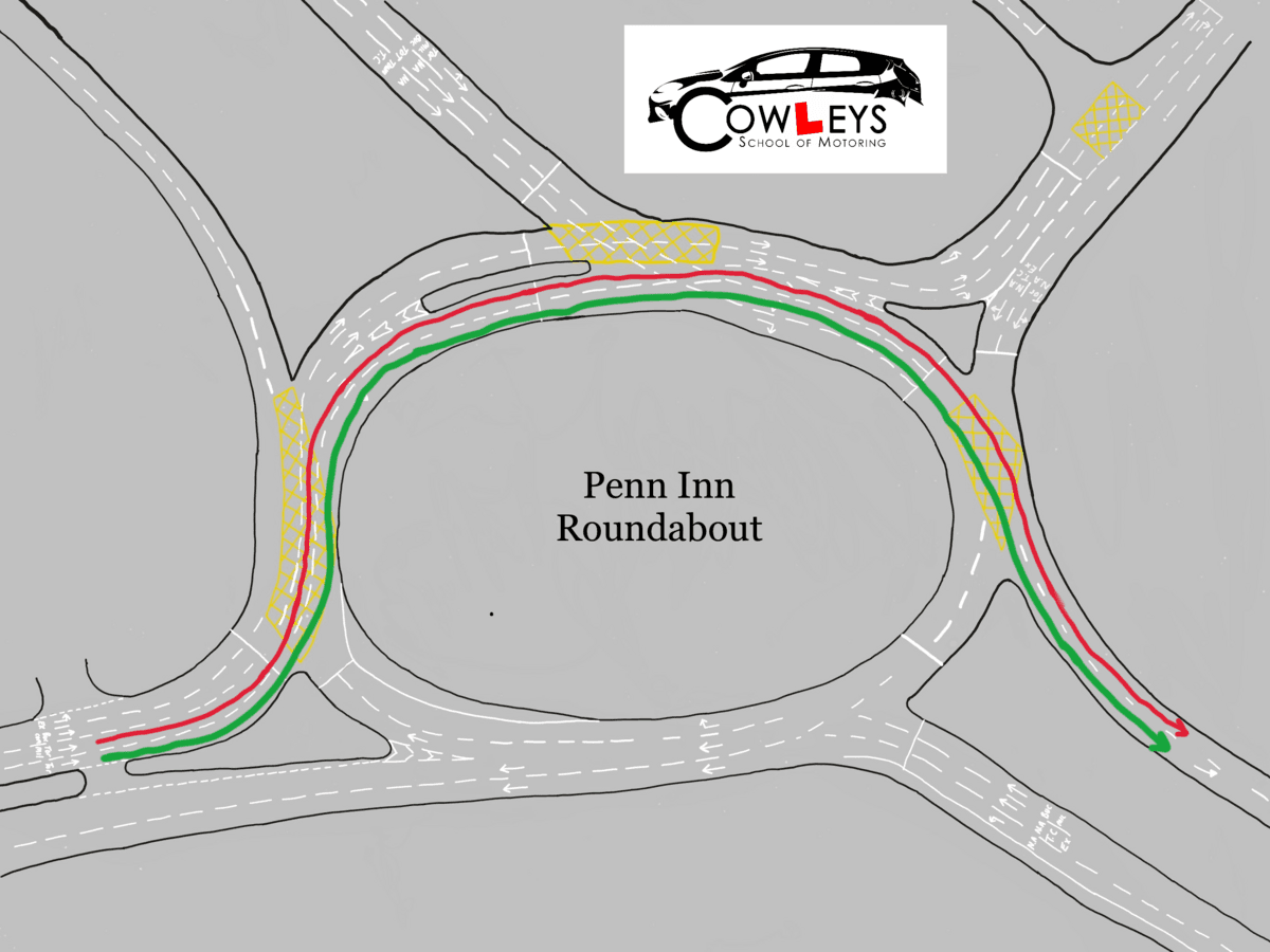 Penn Inn roundabout route map: Newton Abbot → Torquay